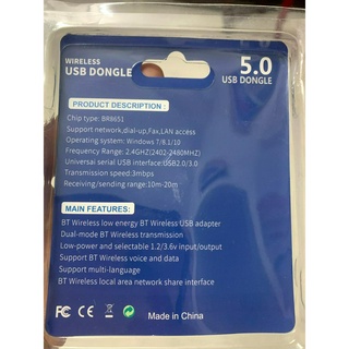 USB thu Bluetooth 5.0 cho PC máy tính Win 10 8 7 Arigato
