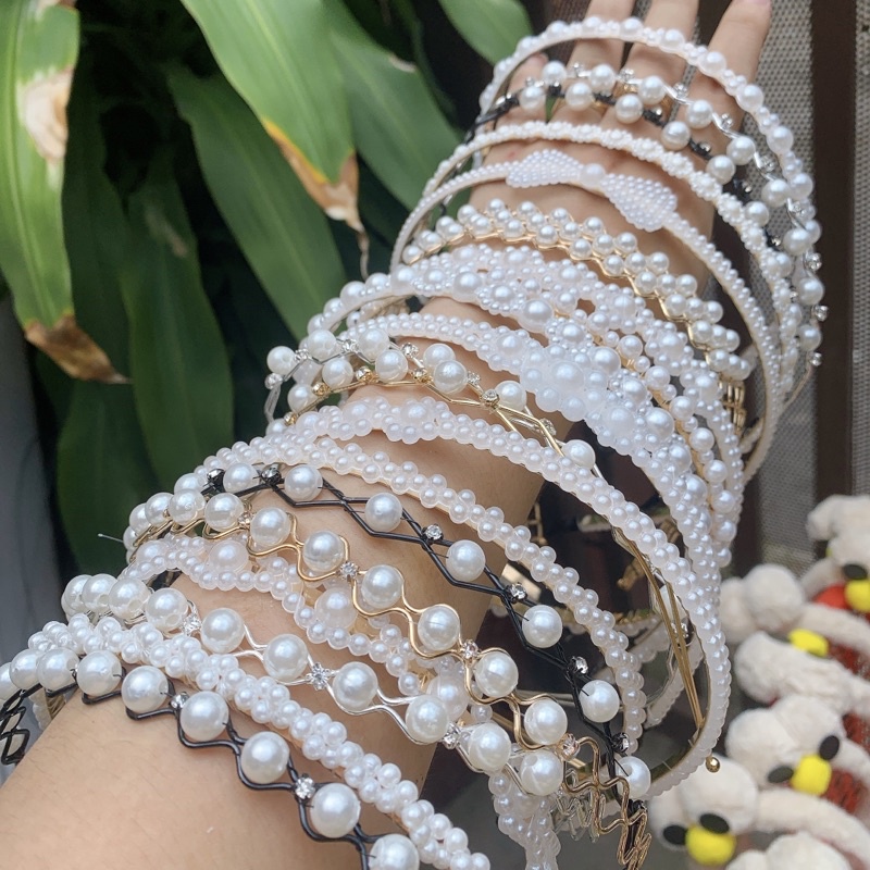 set 20 cài 20 mẫu hạt nhựa trắng sáng