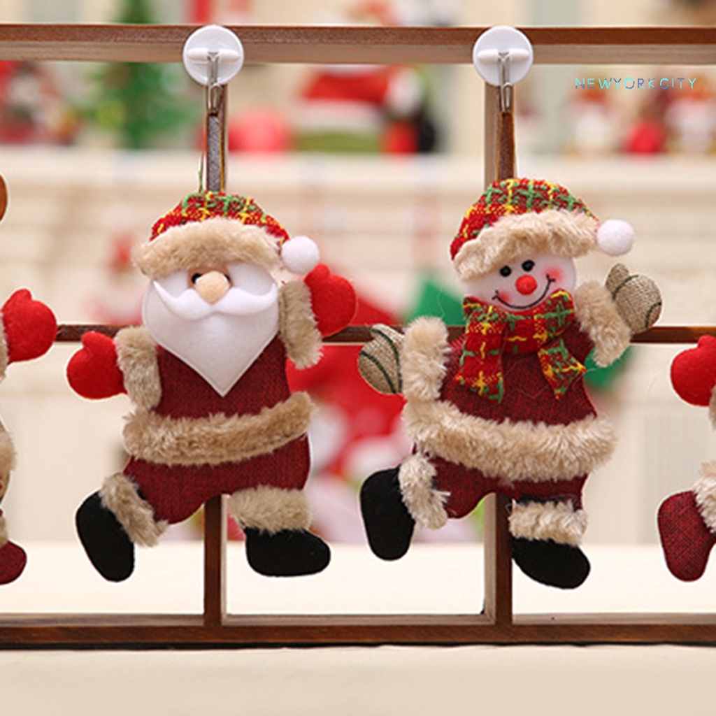 Phụ Kiện Treo Trang Trí Cây Thông Giáng Sinh Bằng Vải Nhỏ Gọn Dễ Thương