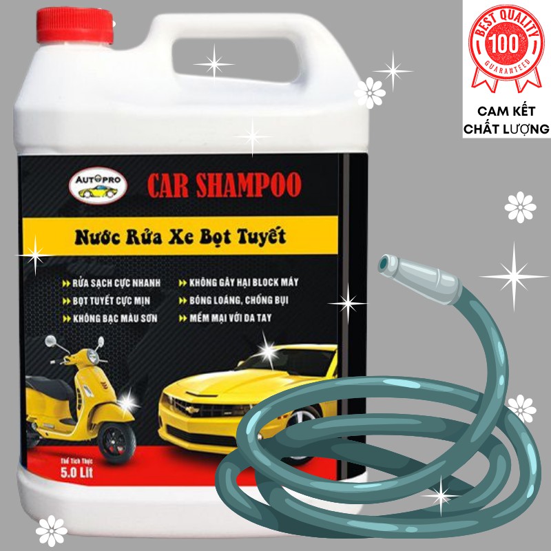 Nước rửa xe bọt tuyết CAR SHAMPOO AUTOPRO 5l sạch, thơm, sáng bóng