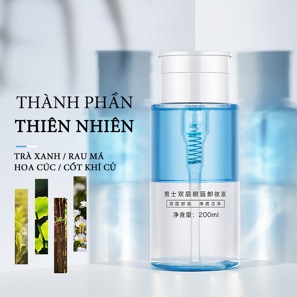 Tẩy Trang Mắt Môi Cho Nam BLUEMAN Không Cồn 200ml ZL15020475