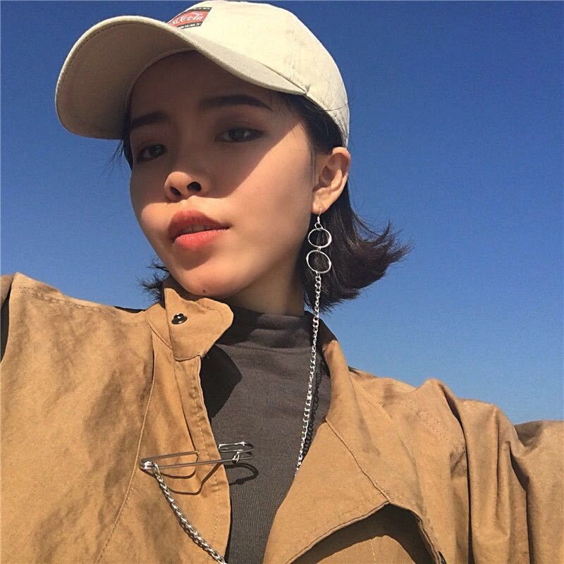 Khuyên Tai Dây Xích Dài 22492 Thời Trang Đường Phố Hàn Quốc Cho Nam Nữ