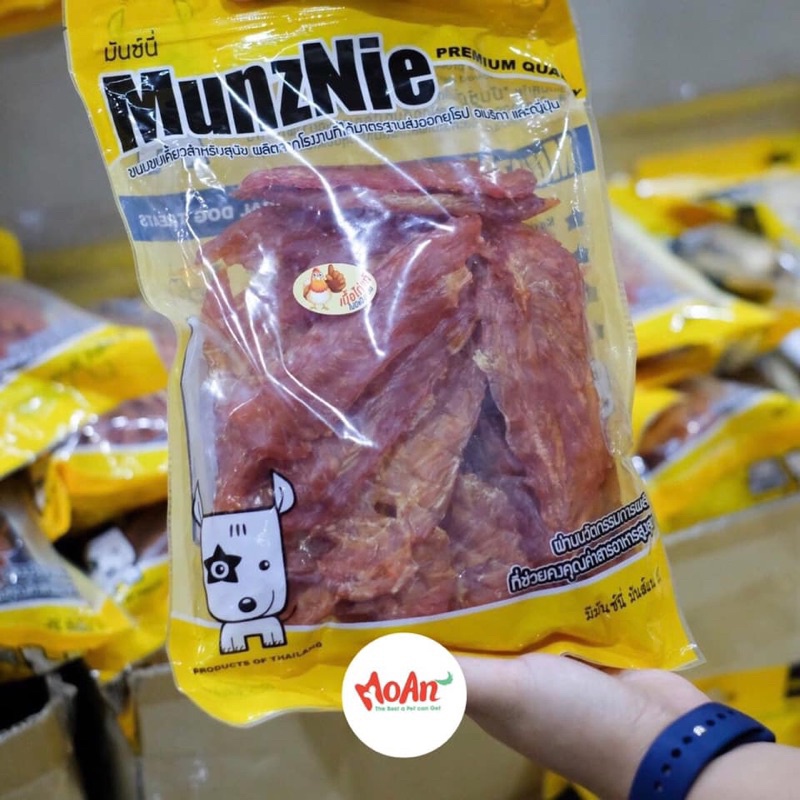 Thịt Gà Tươi Munzie Sấy Khô Thái lan cho cún mèo gói 350g