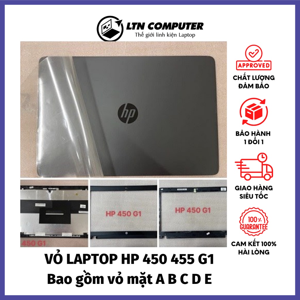 Vỏ laptop HP 450 G1 455 G1 - Vỏ laptop nhập khẩu đẹp zin - Vỏ A B C D E laptop HP 450 G1 455 G1