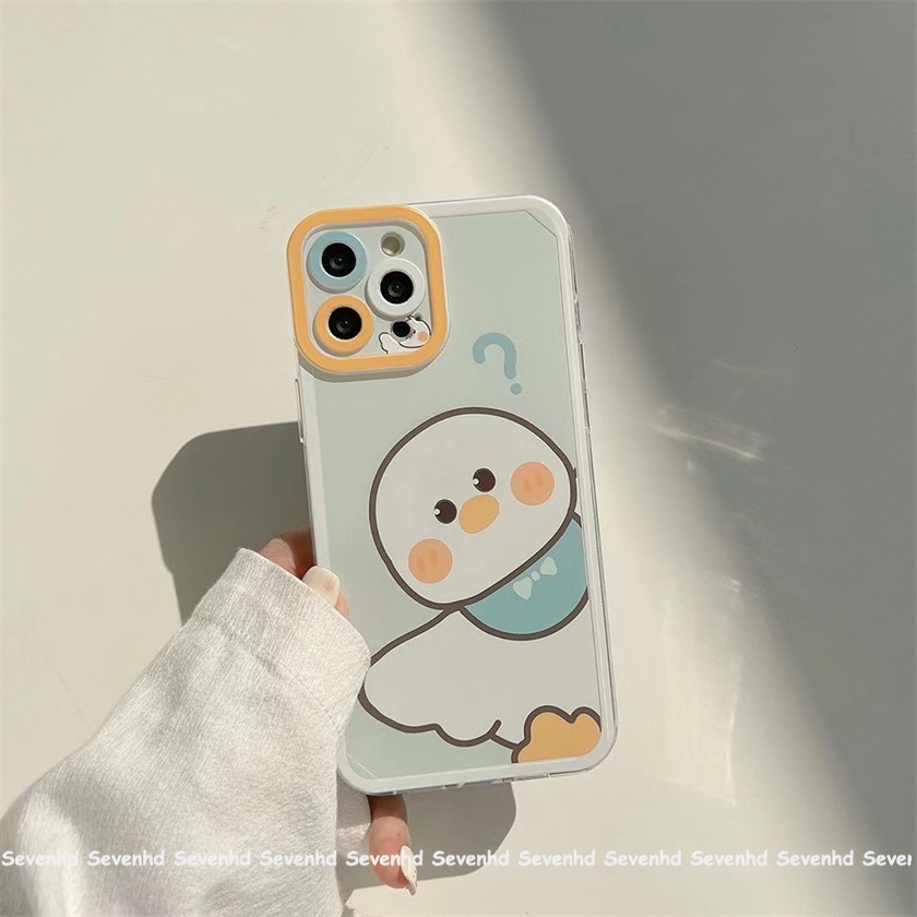 Ready Stock Ốp Điện Thoại Mềm Họa Tiết Vịt Hoạt Hình Cho Compatible For iPhone 13 12 11 Pro Max SE2020 X XR Xs Max 7 8 6 6s Plus