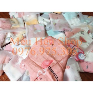 Set 3 khăn xô túi zip sợi tre Muslin tree