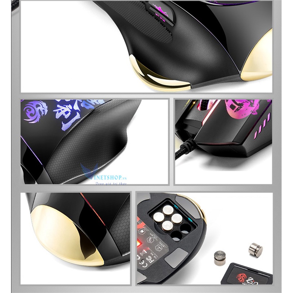 Chuột gaming G7 Demon Baron | Hỗ trợ ghìm tâm PUBG, Led RGB 9 nút Autotap, ghìm tâm PUBG trên Mobile, PC, BH 6 tháng | BigBuy360 - bigbuy360.vn