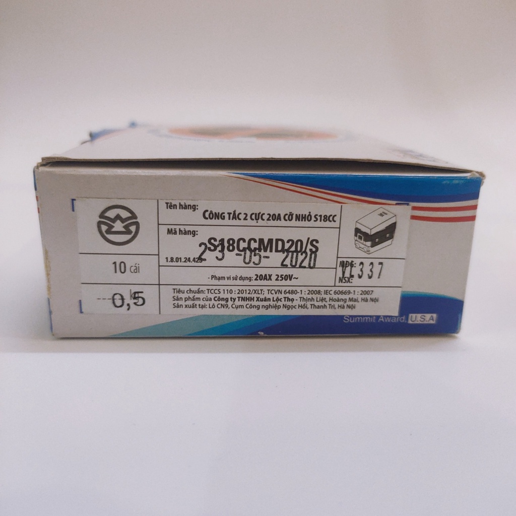 Công tắc 2 cực 20A có đèn báo Sino S18CCMD20/NS dùng chung cho Sê ri S98CC , S18CC , S18CCS , S18H