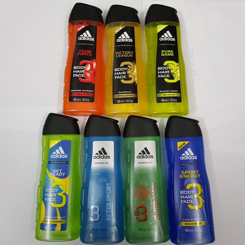 DẦU GỘI SỮA TẮM SỮA RỬA MẶT 3 IN 1 ADIDAS 400ML