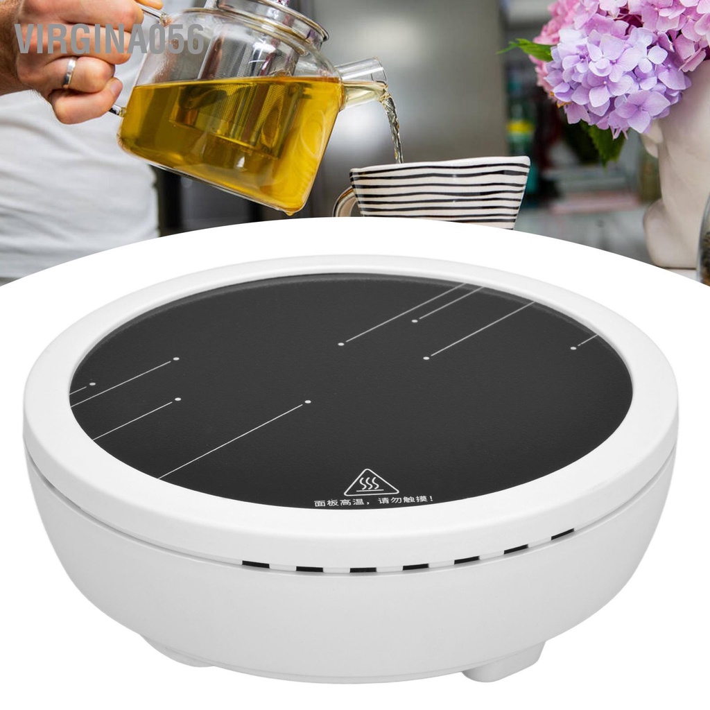 Có thể bán buôn Bếp sưởi điện mini màu trắng 500W Câm trà Máy hâm nóng cà phê sữa Phụ kiện bếp CN Cắm 220V Virgina056 Hàng giao ngay