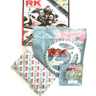 Bộ Nhông - Xích - Đĩa cho xe YAMAHA SIRIUS từ RK Nhật Bản.