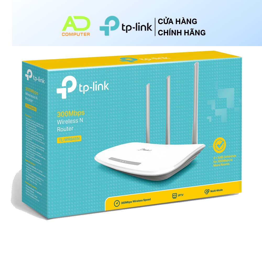 Bộ phát wifi TP-Link Router Wi-Fi chuẩn N 300Mbps WR845N