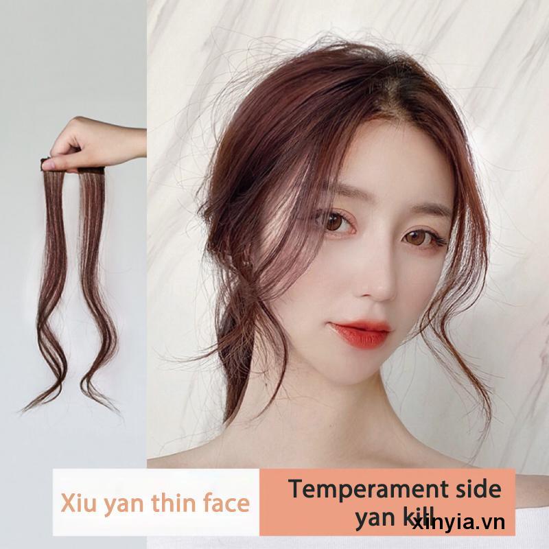 Tóc Giả Tự Nhiên Bangs Có Mái Che Mặt