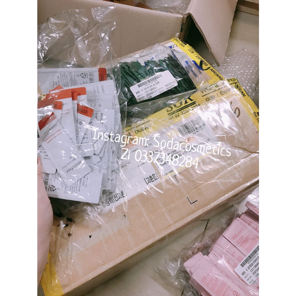 Sample Tinh chất dưỡng trắng se khít lỗ chân lông Innisfree Brightening Pore Serum Hallabong