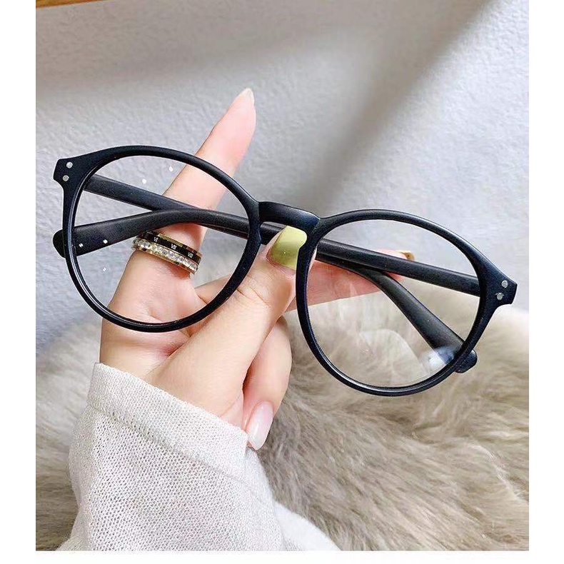 Kính Mát Gọng Tròn Chống Tia Bức Xạ Phong Cách retro Hàn Quốc