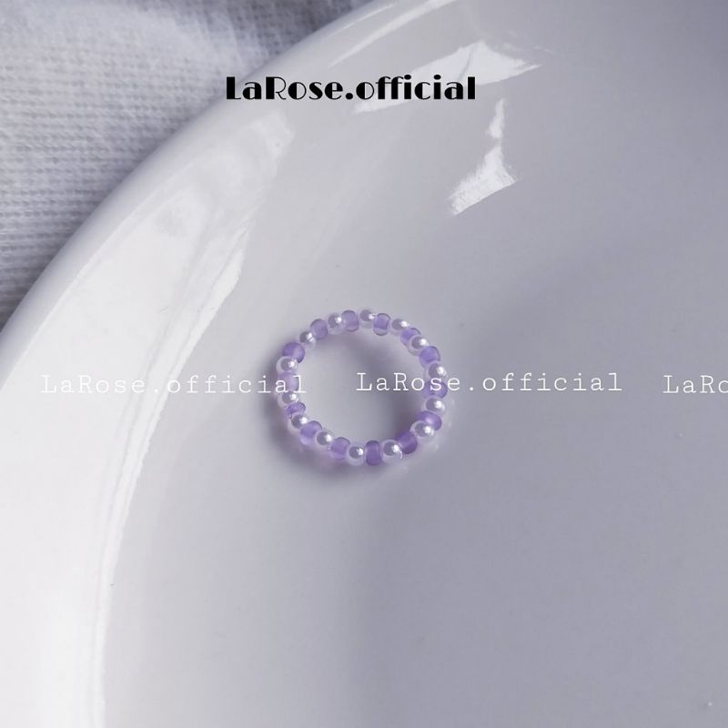 Nhẫn hạt trai nhí kết hợp cườm