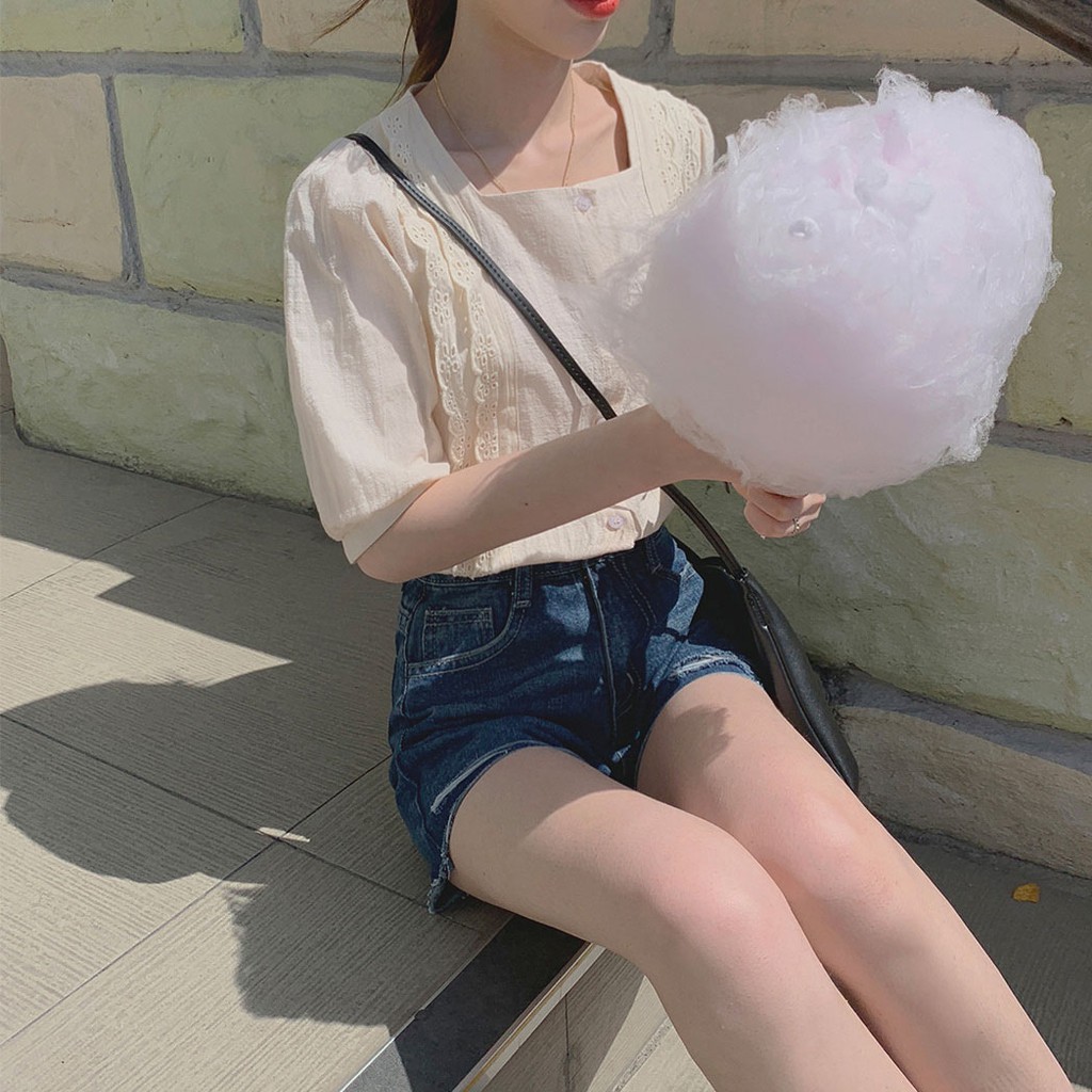 Áo Sơ Mi Ren Không Tay Nữ Mới 28115