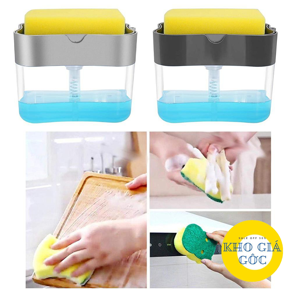Hộp đựng dầu rửa bát 2in1 thông minh Tặng kèm rẻ rửa bát