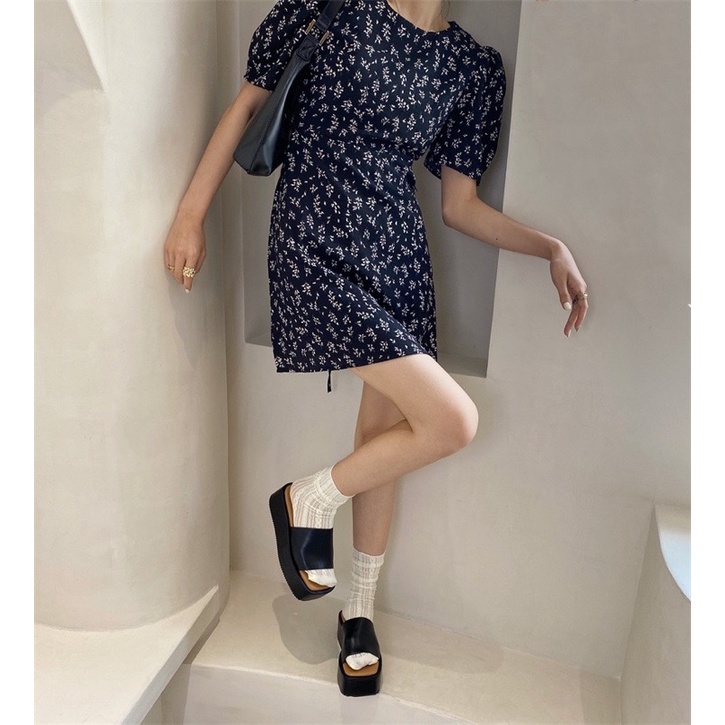 Dép quai ngang đế bánh mì cao 7 phân - Camel Store