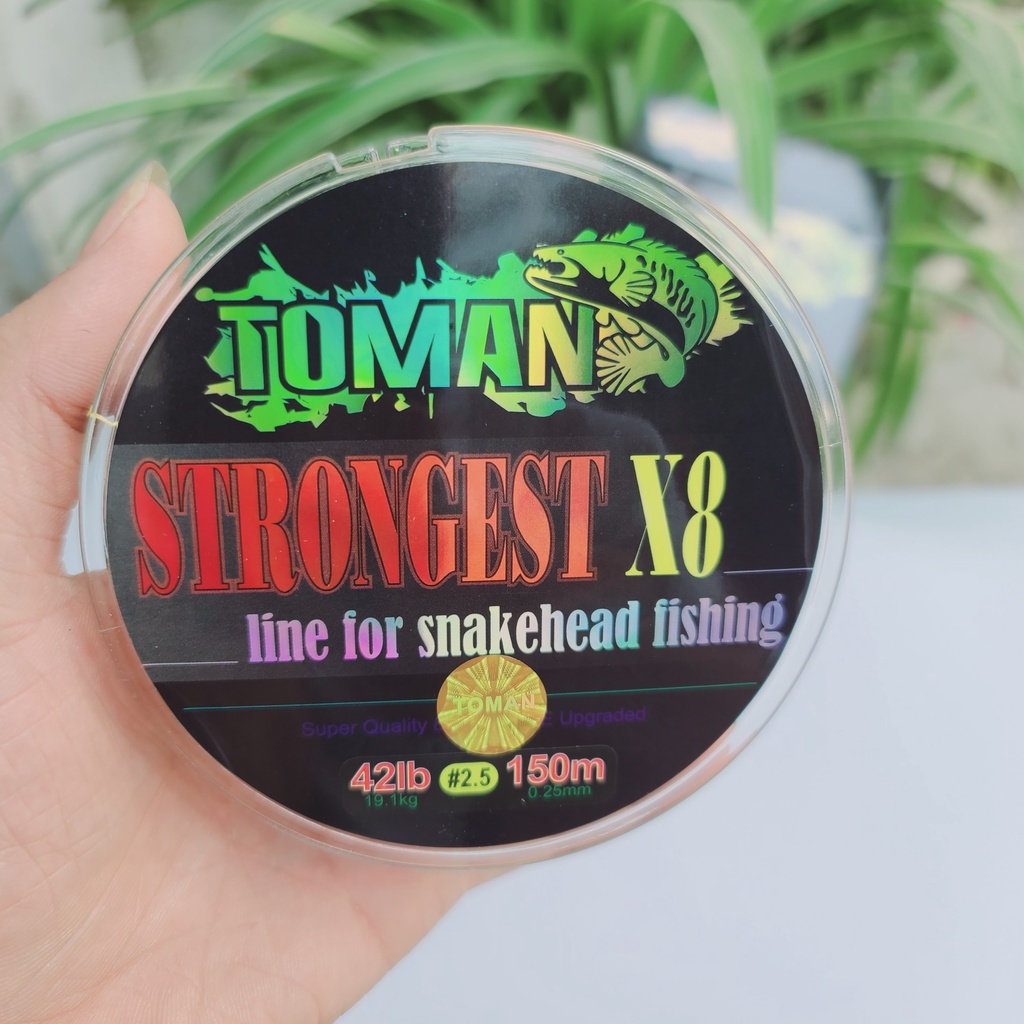 Dây PE Toman Strongert X8 150m - Dây PE chuẩn thái lan