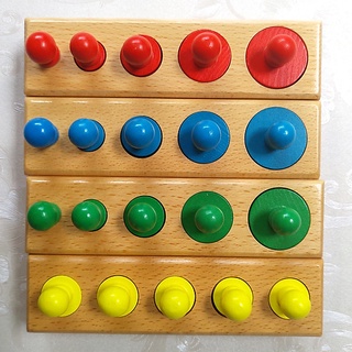 Núm trụ Montessori màu sắc
