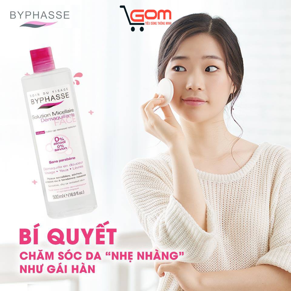 [CHÍNH HÃNG] Nước Tẩy Trang Byphasse - An toàn dành cho mọi loại da 500ml 2021 Gom CI4