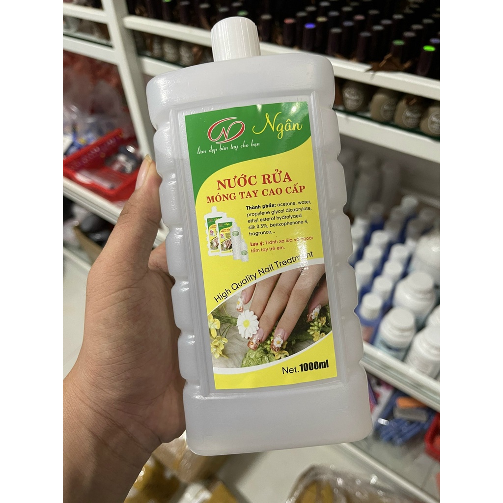 Aceton rửa móng tay chuyên dụng ngành nails, Nước rửa móng tay cao cấp tẩy sơn móng tay 500ml-1000ml