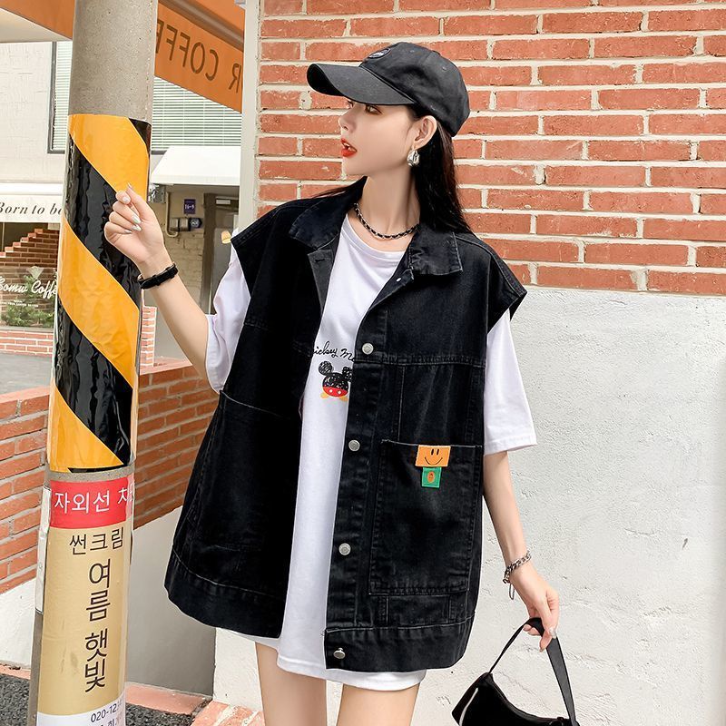 Áo Khoác Denim Không Tay Dáng Rộng Thời Trang Xuân Thu 2022 Cho Nữ