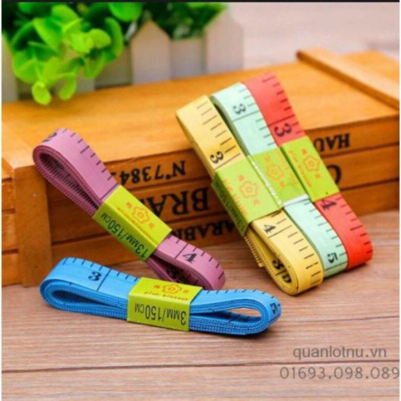Thước dây đo vòng eo 1,5m màu ngẫu nhiên