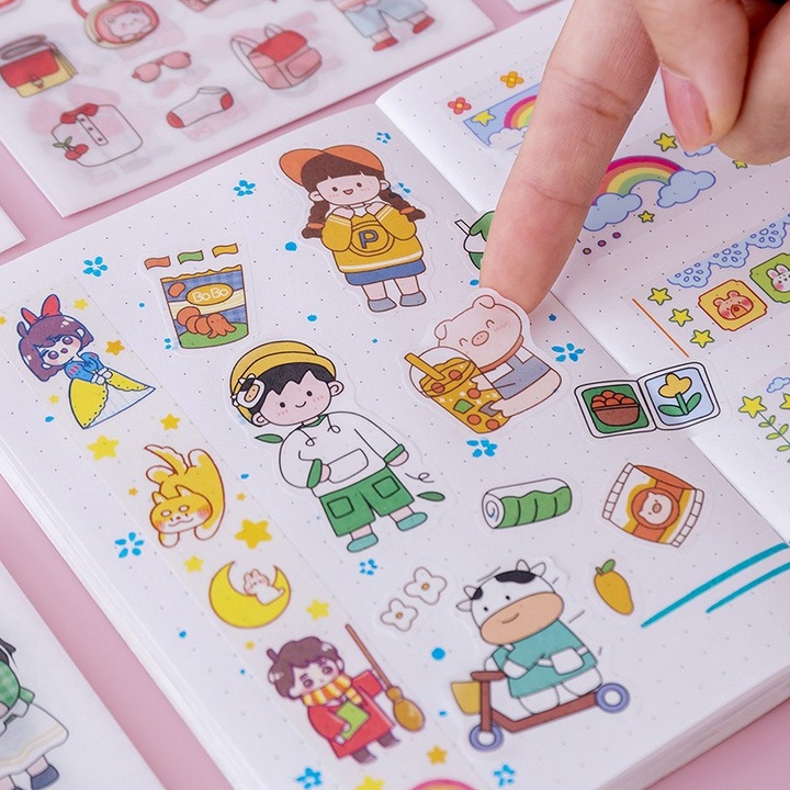 Sticker trang trí hoạ tiết hoạt hình xinh xắn