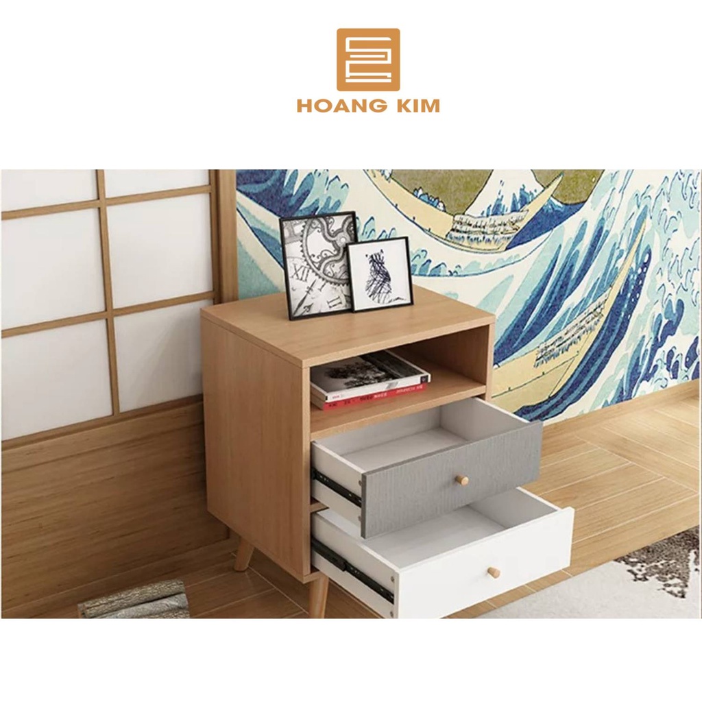 Tủ tab đầu giường Decor Hoàng Kim, thiết kế nhỏ gọn đẹp mắt, chất liệu gỗ công nghiệp chống ẩm