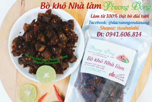 Bò khô viên (cục) Nhà làm Phương Đông gói 500g