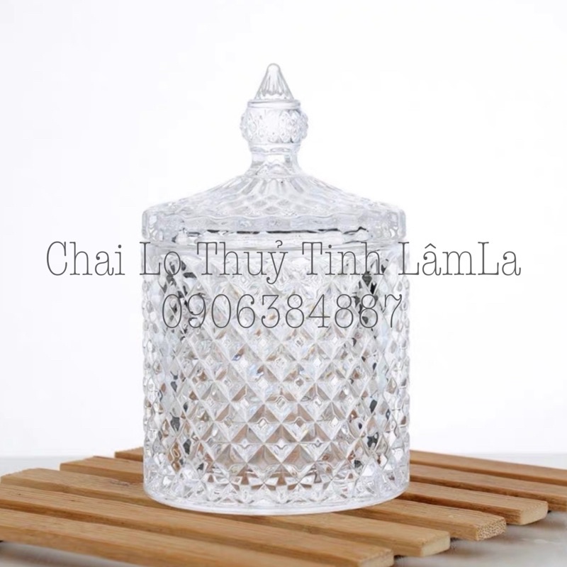 Thố Bi Thuỷ Tinh Cao Cấp Đựng Sáp Thơm | Kẹo Mứt Trái Cây