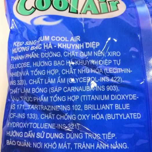 Kẹo Gum Cool Air hương bạc hà khuynh diệp gói 145g