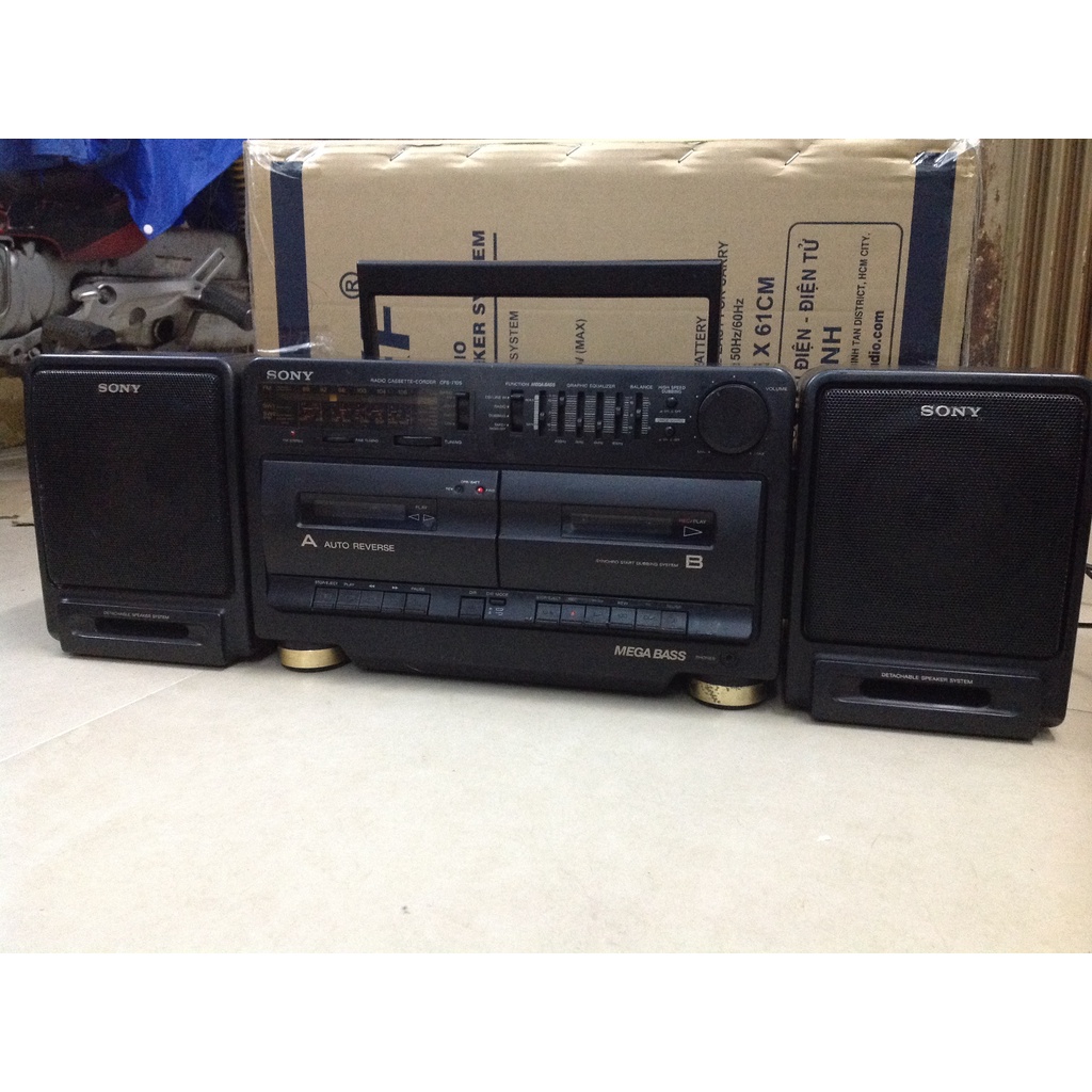 Radio Casset SONY có line gắn được điện thoại, hàng của Nhật