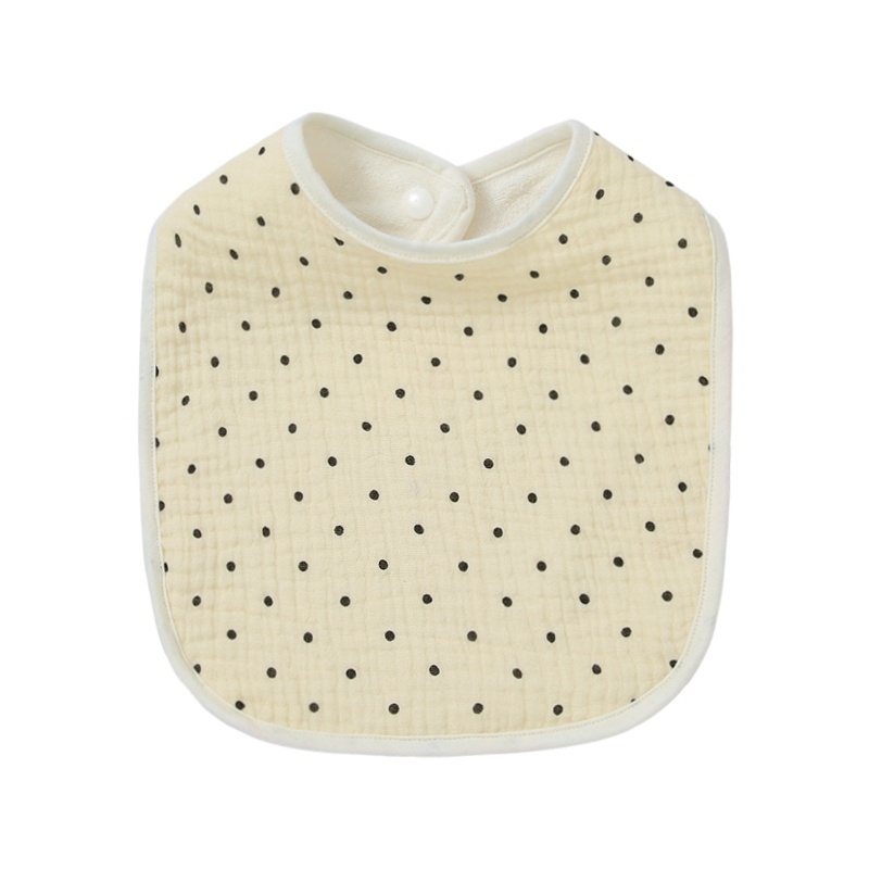 Yếm Ăn Cotton Nhiều Lớp Thấm Nước Dành Cho Bé Trai Gái