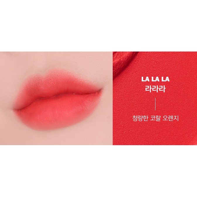 Son thỏi lì Espoir Lipstick No Wear Chiffon Matte màu #CR501 La La La - cam hồng san hô