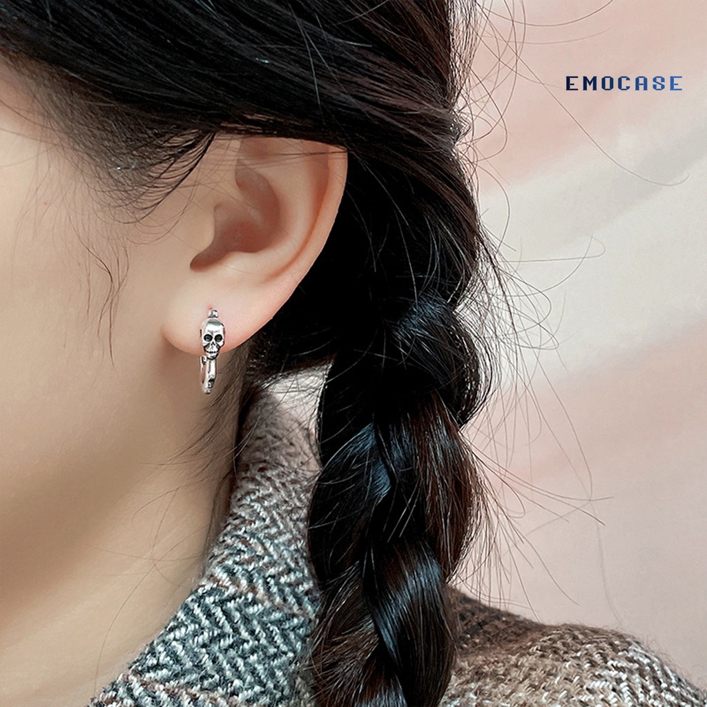 1 Khuyên Tai Hình Đầu Lâu Phong Cách Vintage