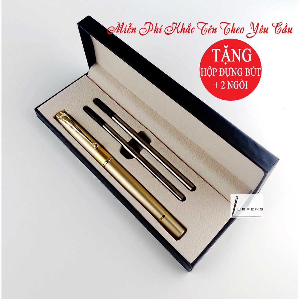 Bút ký khắc tên, bút bi vỏ kim loại cao cấp làm quà tặng sang trọng, đẳng cấp bút kí doanh nhân - Miễn Phí Khắc Tên Logo