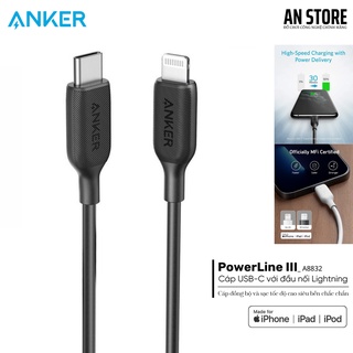 Cáp type c to lightning anker powerline iii - a8832