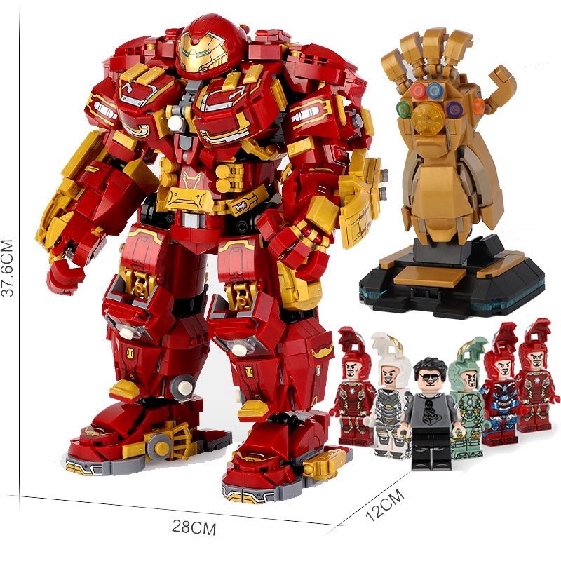Đồ chơi Lắp ráp Hulkbuster LY 76066, Xếp hình thông minh Superhero Marvel, Mô hình trí tuệ