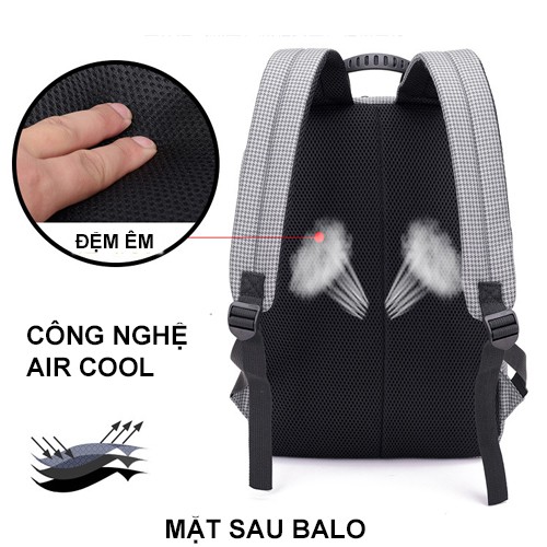 Balo laptop thời trang công nghệ cổng sạc USB