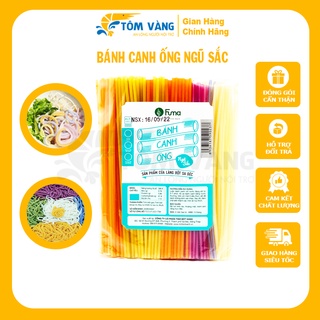 Bánh Canh Ống Fuma -  Tinh Bột Gạo/ Chùm Ngây/ Khoai Lang Tím/ Ngũ Sắc - (Túi 500g) - Tôm Vàng