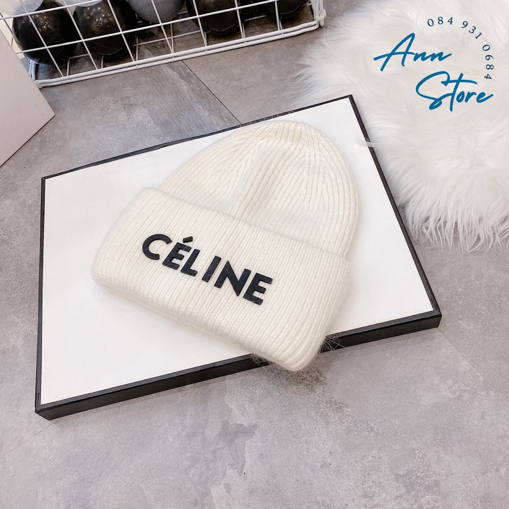 Mũ len C E L I N E lông thỏ cực hot, hàng Quảng Châu cao cấp,b ảng màu mới thời trang, lên hình cực xinh