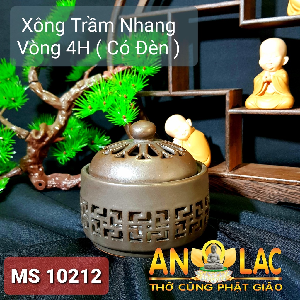 Xông Trầm Nhang Vòng 4H - ( Có Đèn )