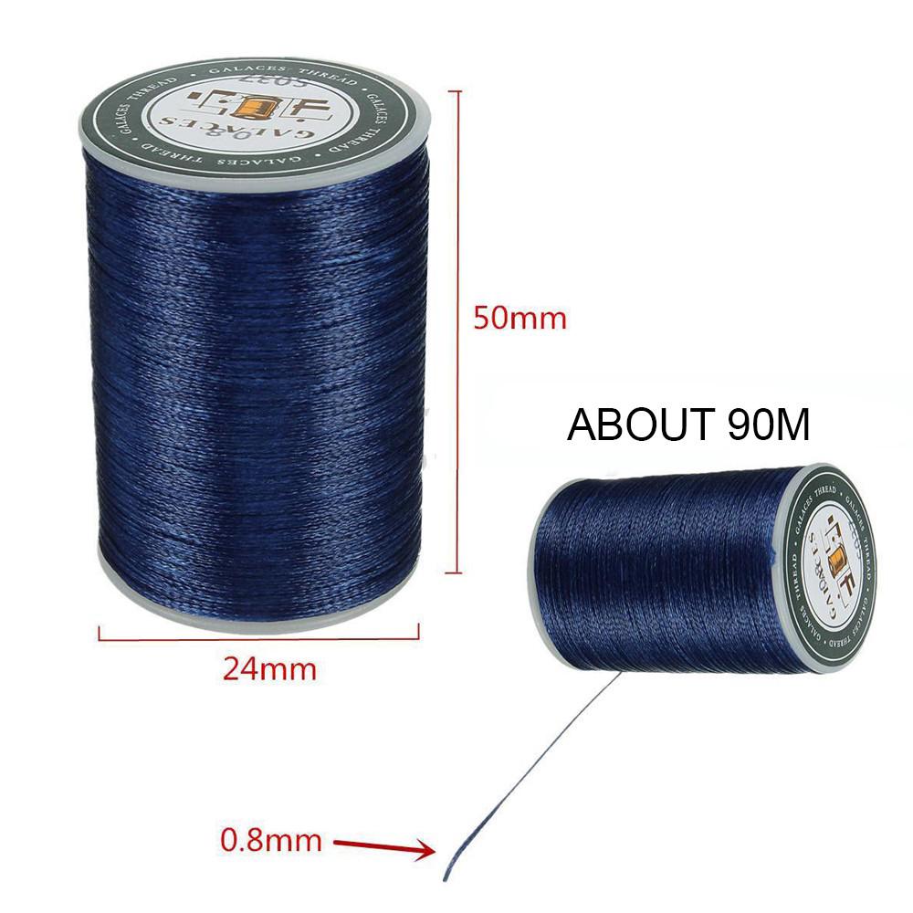 Cuộn dây sợi Polyester DIY may đồ da 0.8mm 90m