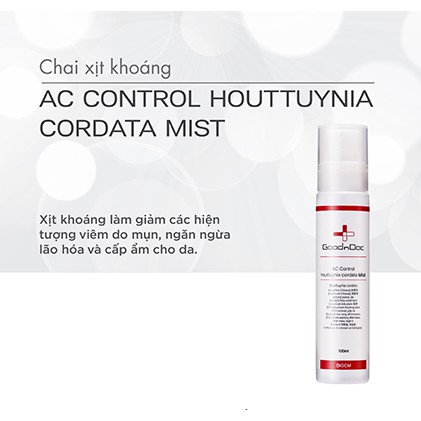 Xịt khoáng cho da mụn mụn ac control hyottuynia cordata mist