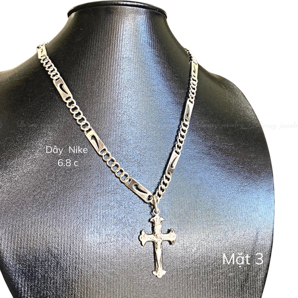 Mặt dây chuyền thánh giá nhiều cỡ chuẩn bạc ta