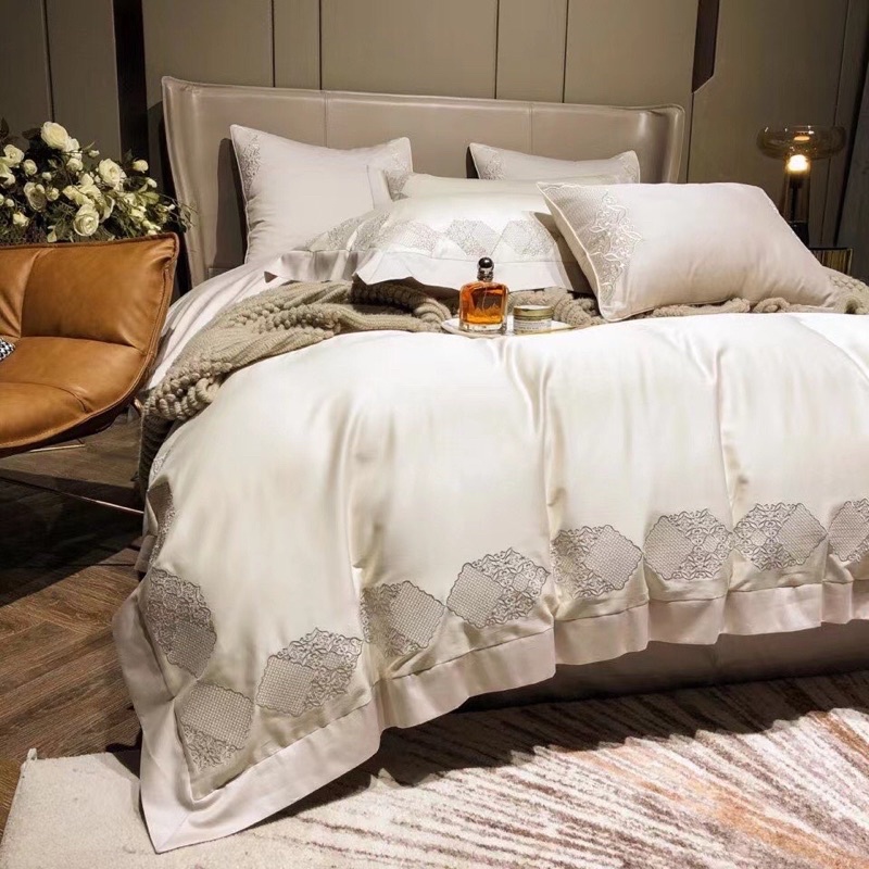 BỘ CHĂN GA GỐI LỤA SATEEN DỆT 120s luxury cao cấp