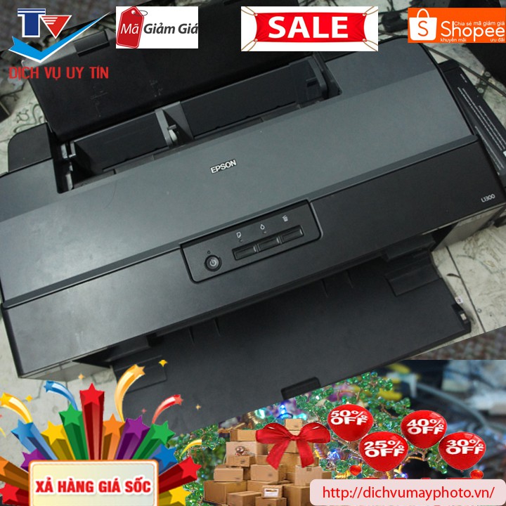 Máy in phun màu cũ A3 Epson L1300 máy 5 màu mực đầu in bền gấp 3 lần đầu in Epson 1390